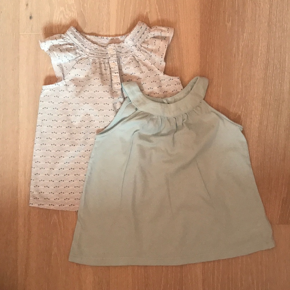 Girls blue sleeveless summer tops